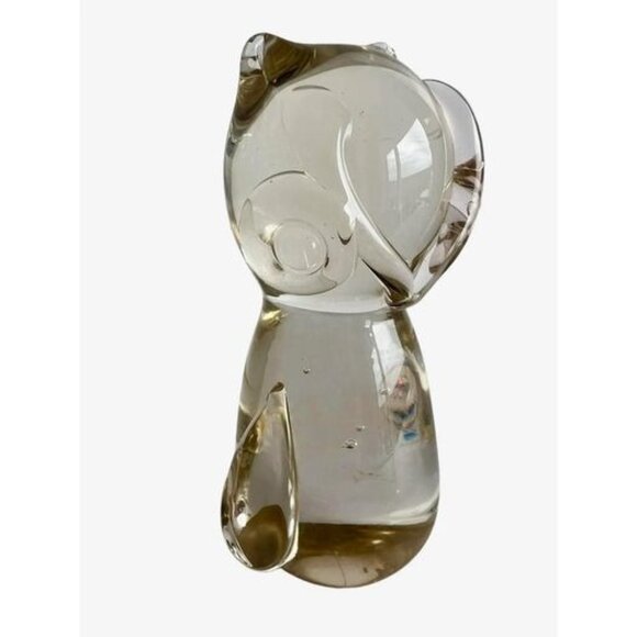 Vintage Glass Owl Figurine/ Paperweight Gift for Owl Lover - Picture 2 of 8